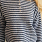 Ella Striped Sweater dark-blue-sky