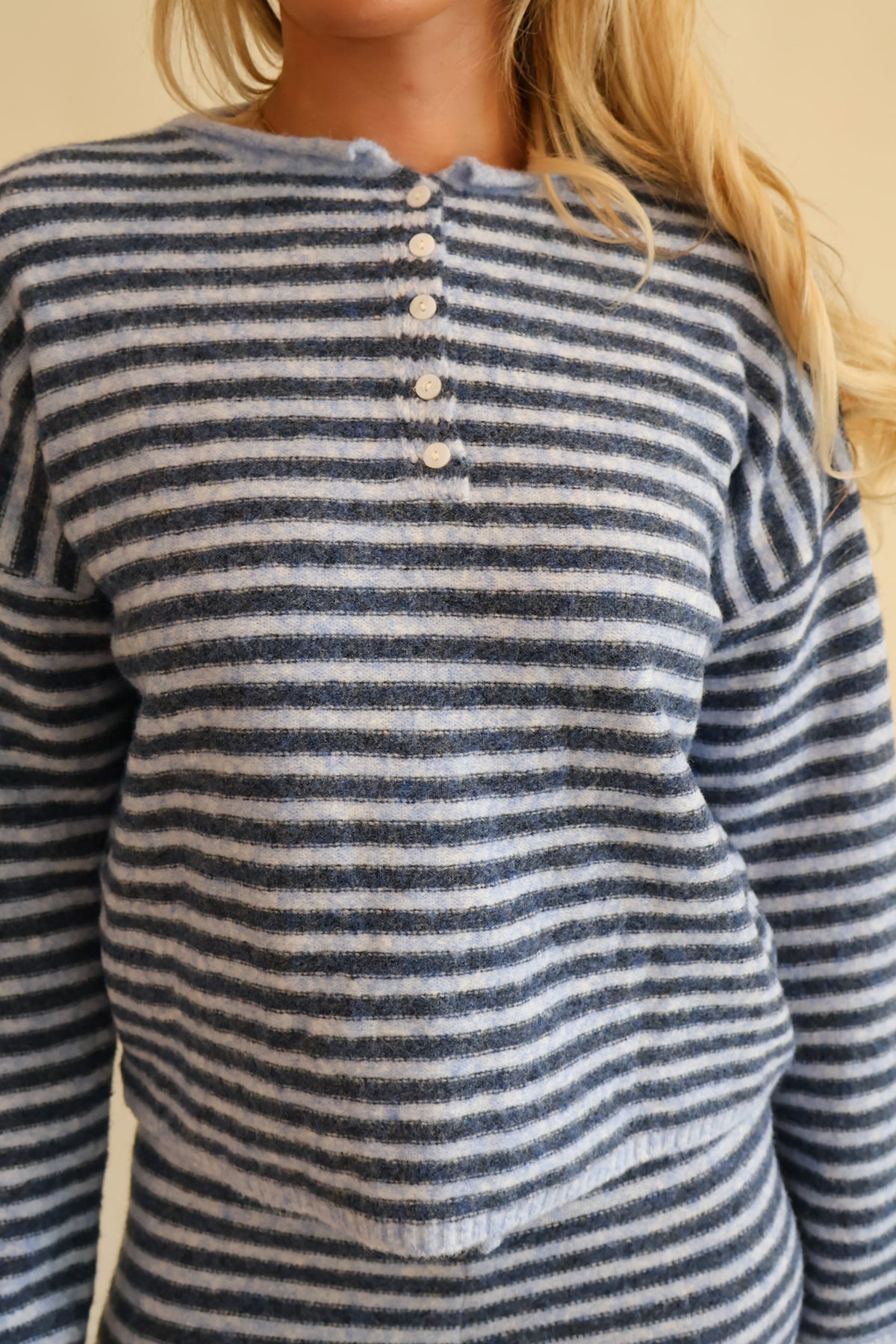 Ella Striped Sweater dark-blue-sky