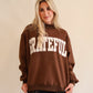 Holiday Mockneck Grateful - Brown