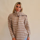 Delaney Sweater w/ Scarf Oatmeal-Taupe