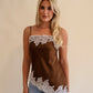 Hallie Top brown-white