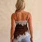 Hallie Top brown-white