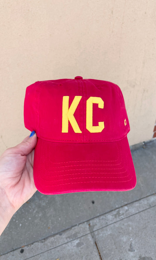 KC Dad Hat - Red & Yellow