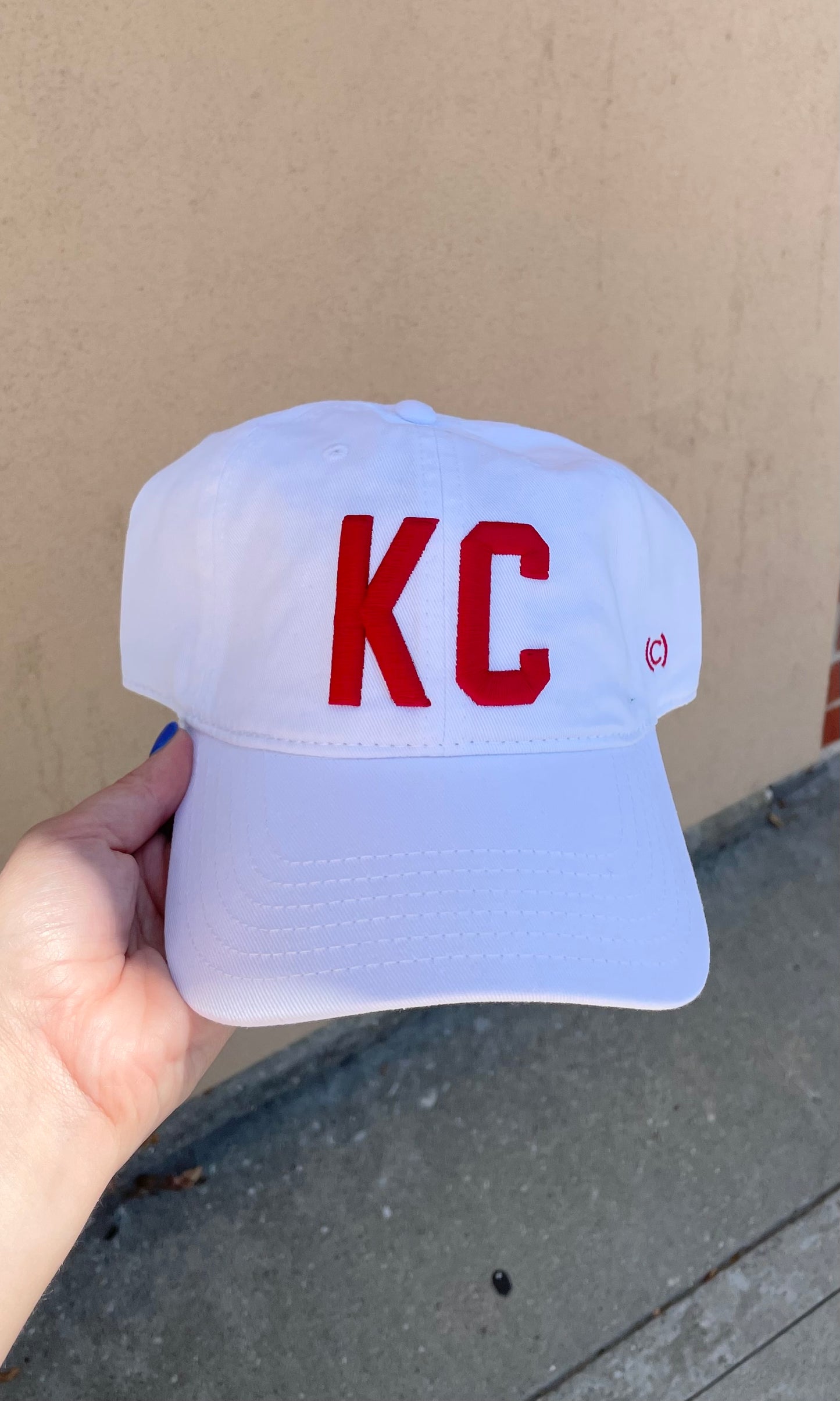 KC Dad Hat - White & Red