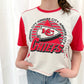 Chiefs Color Block Crop Tee