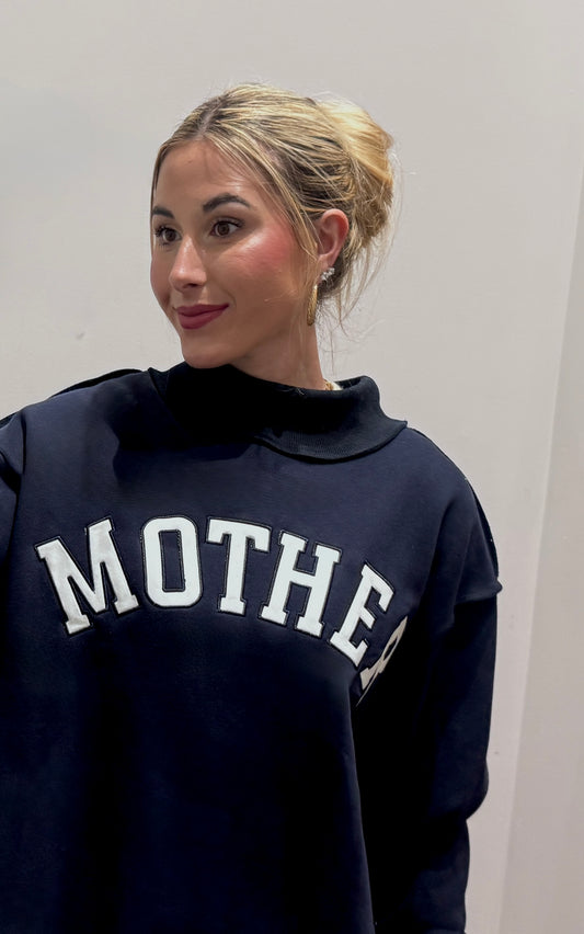 Mother Mockneck Sweatshirt - Navy