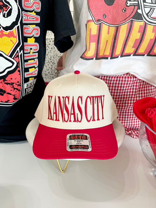 Kansas City Embroidered Trucker Hat - Red