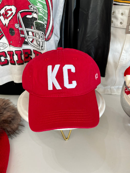 KC Dad Hat - Red & White