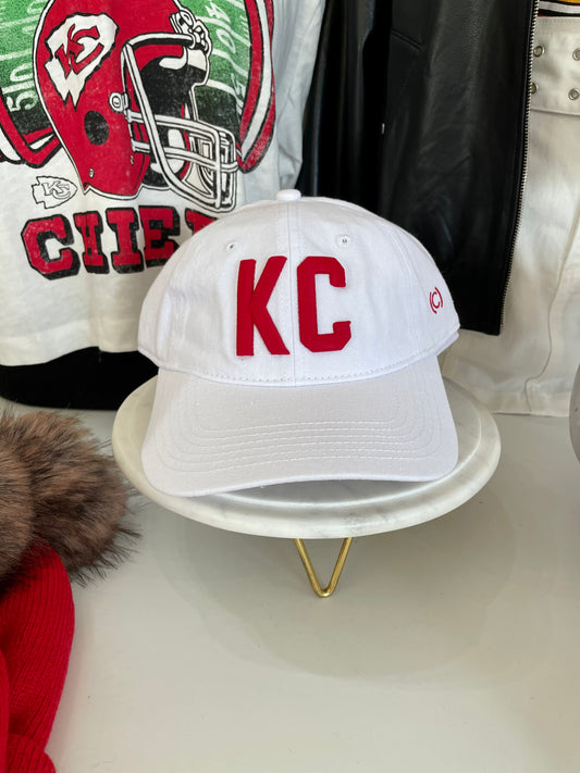 KC Dad Hat - White & Red