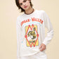 White Morgan Wallen Long Live Cowgirls graphic tee, featuring a vintage-inspired bronco riding print, bold red and blue lettering, and Western-style star details. Designed in a relaxed, oversized fit, this long-sleeve shirt is perfect for country music lovers and casual cowboy-inspired outfits.