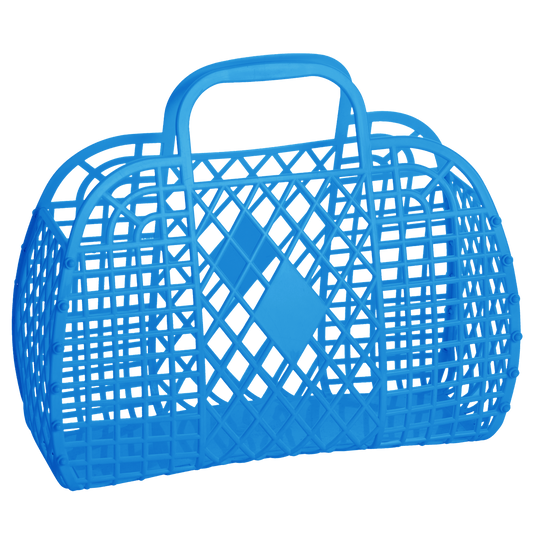 Large Retro Basket - Royal Blue 