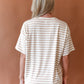 Pinstripe Top - Beige & Cream