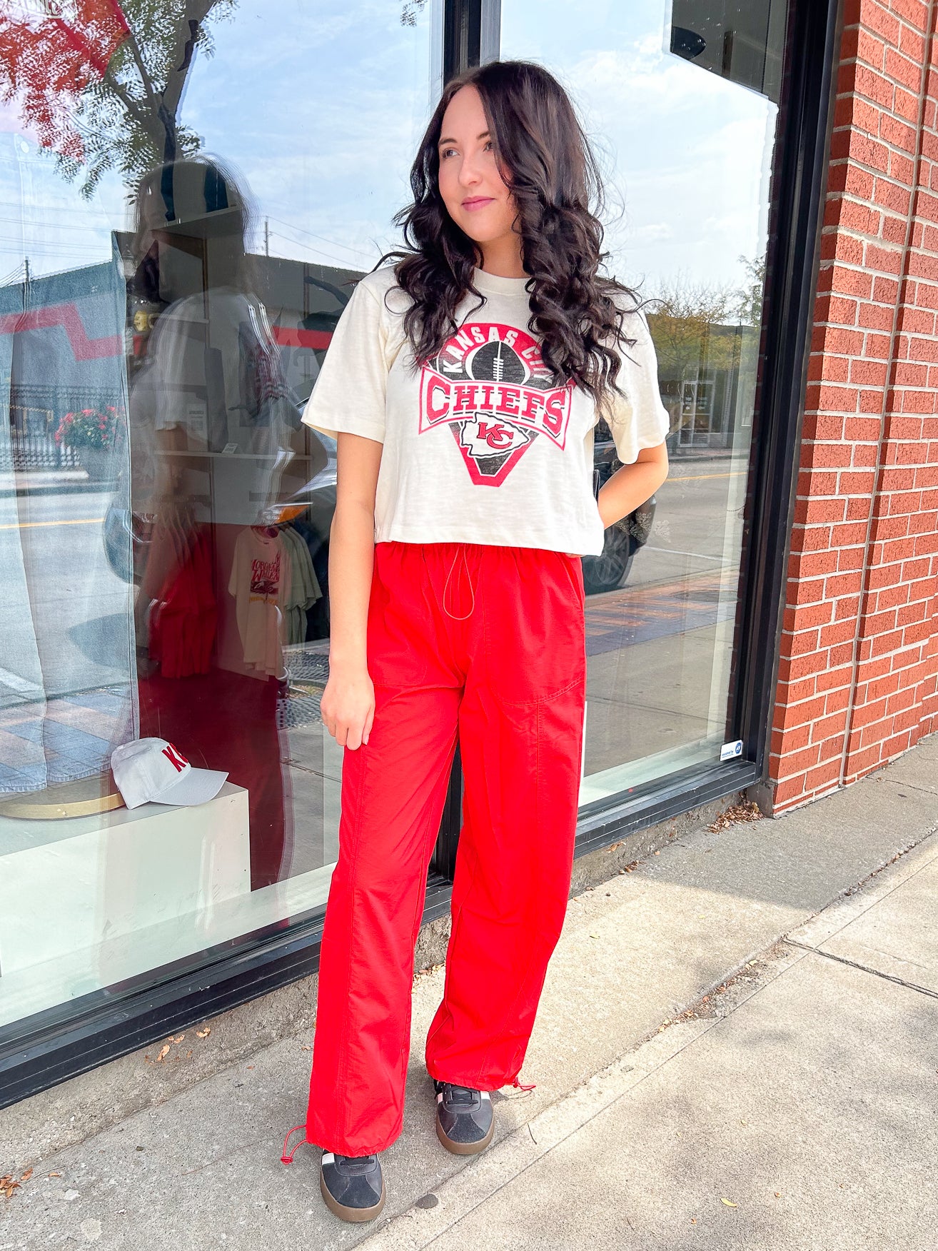 Chiefs Mock Neck Crop Top