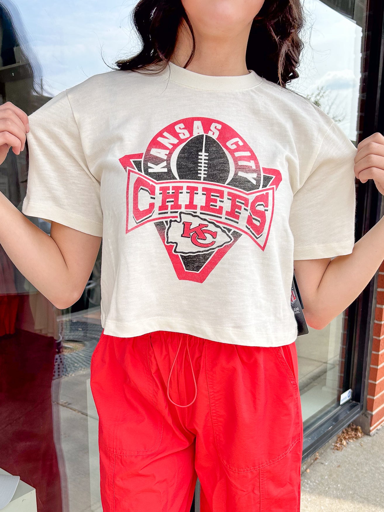 Chiefs Mock Neck Crop Top