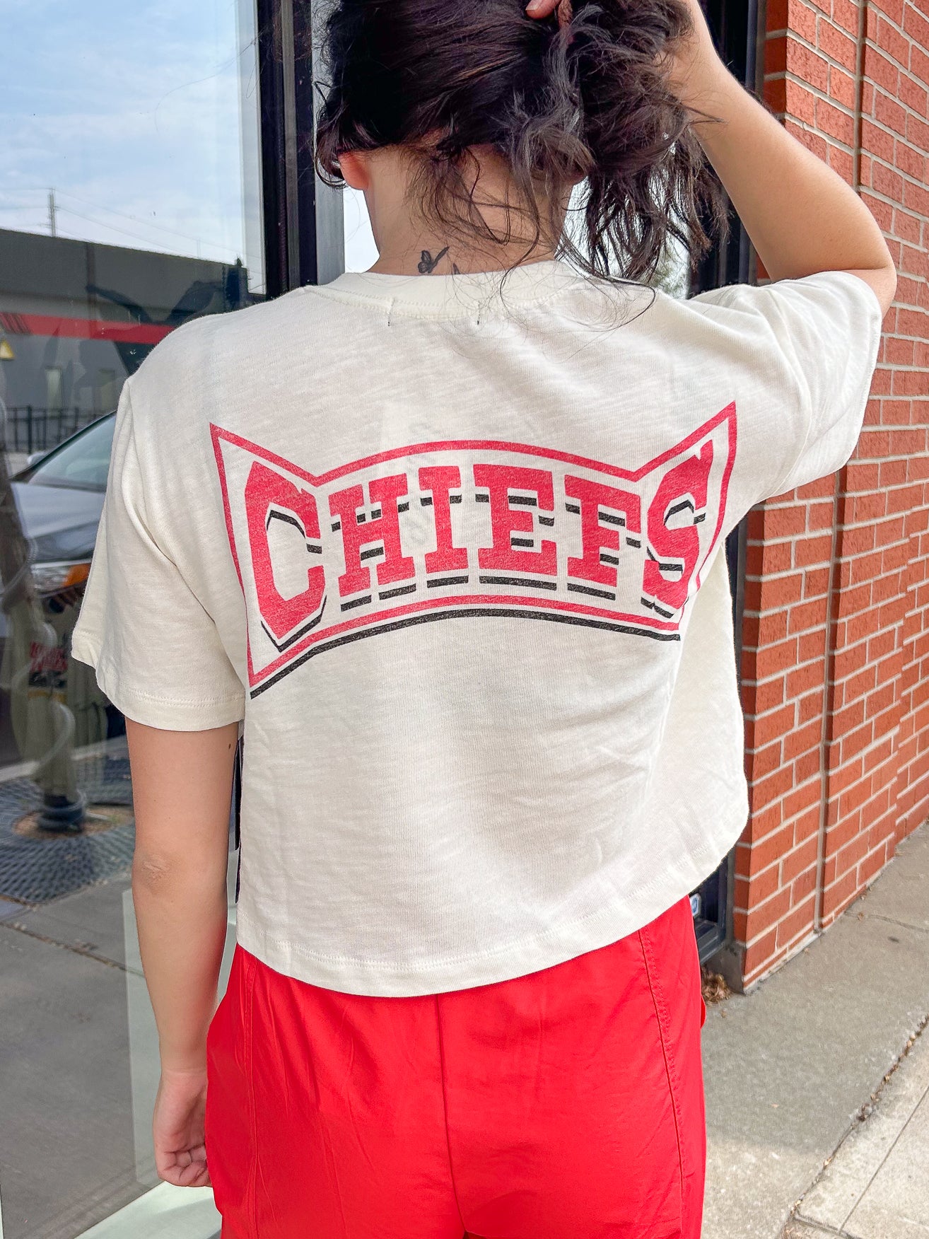 Chiefs Mock Neck Crop Top