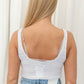 Knitted white basic tank top
