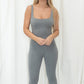 Fitted Heather Grey Jumpsuit