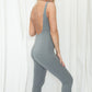 Fitted Heather Grey Jumpsuit