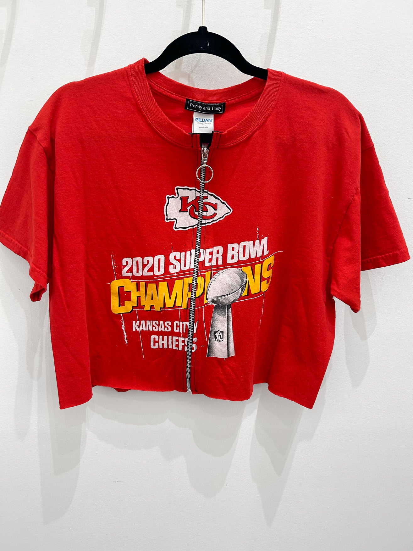 Superbowl Champions Zipper Cropped Tee