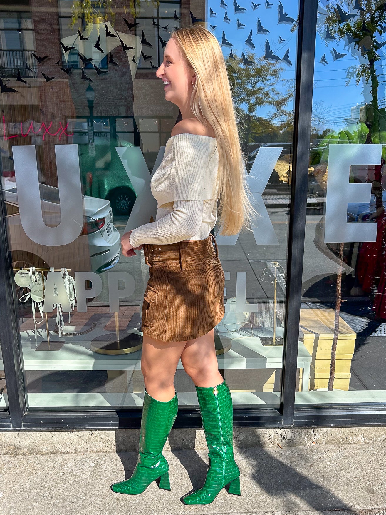 Jade Corduroy Skirt