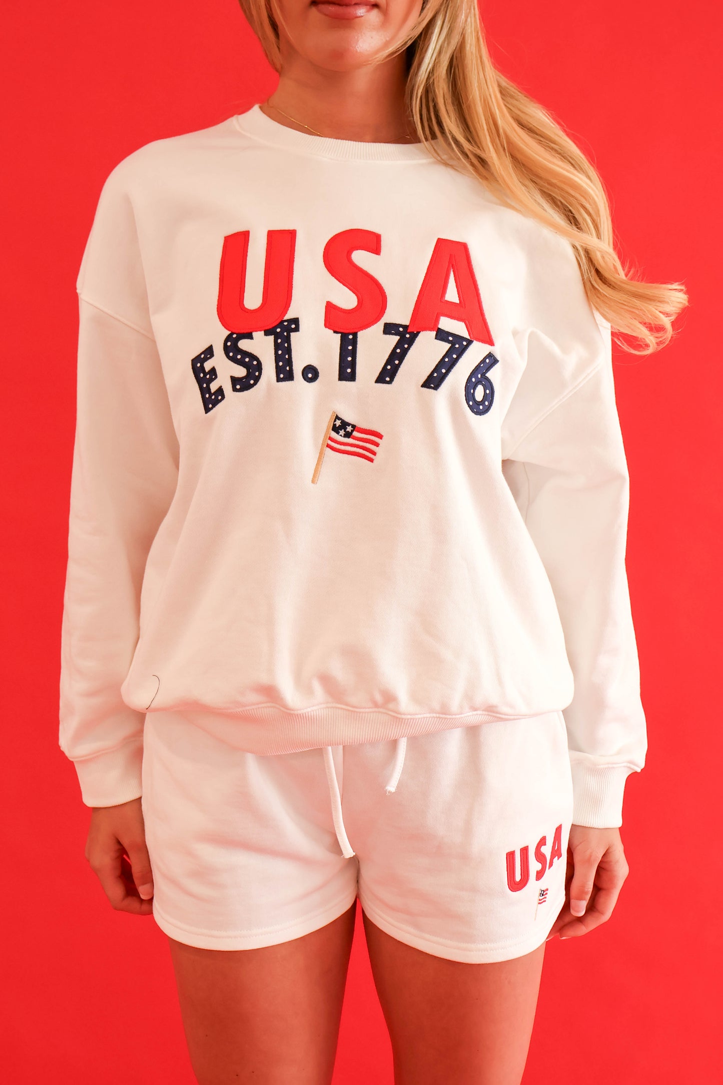 USA Embroidered Shorts