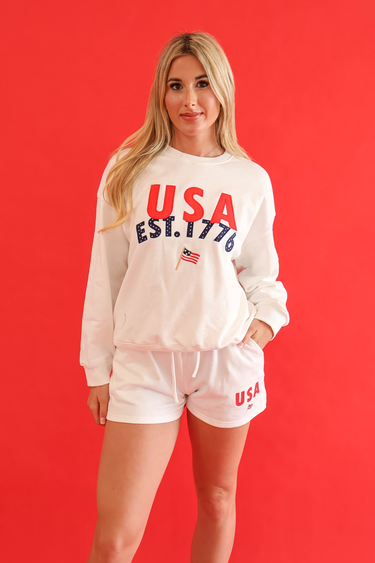 USA Embroidered Sweatshirt