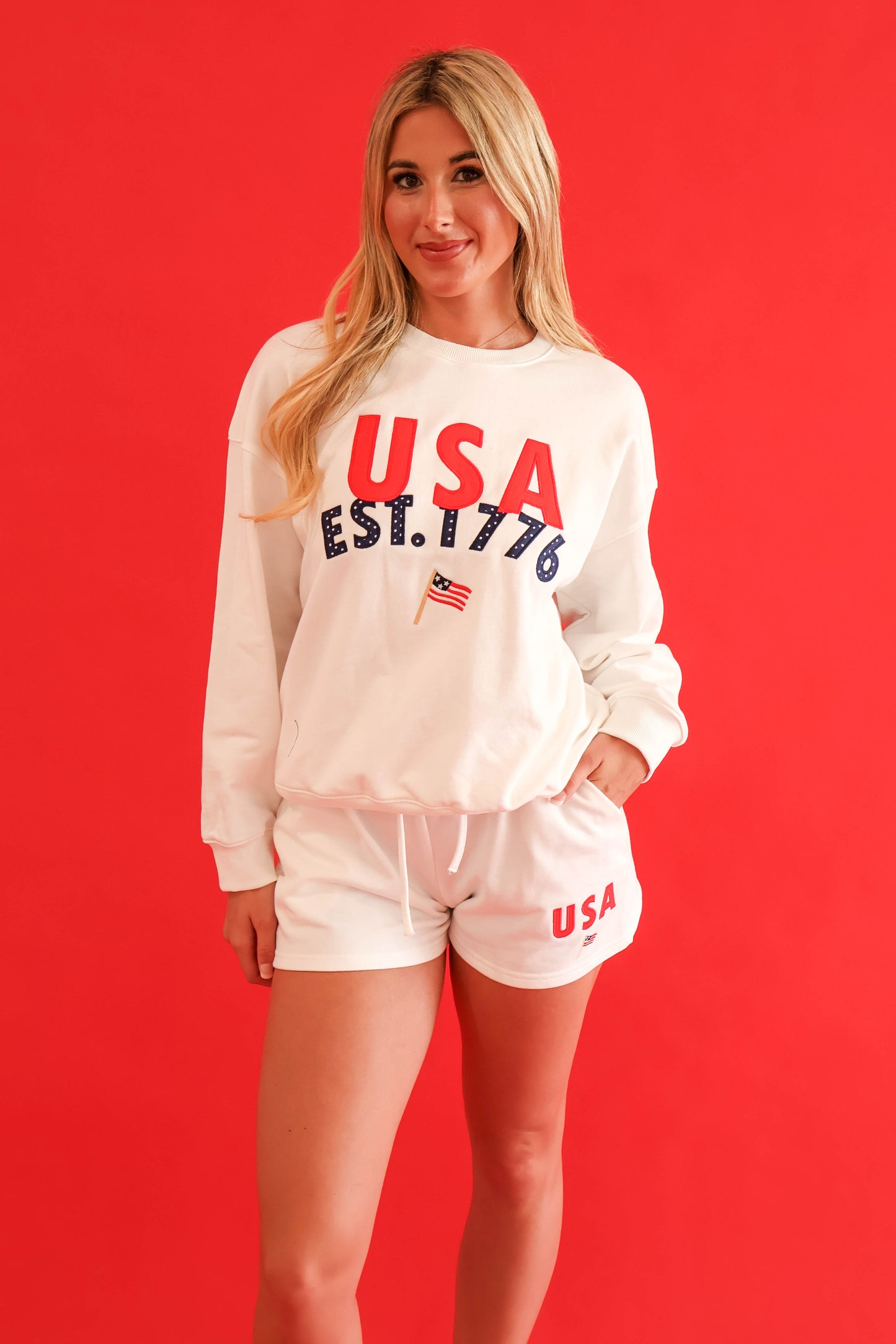 USA Embroidered Sweatshirt