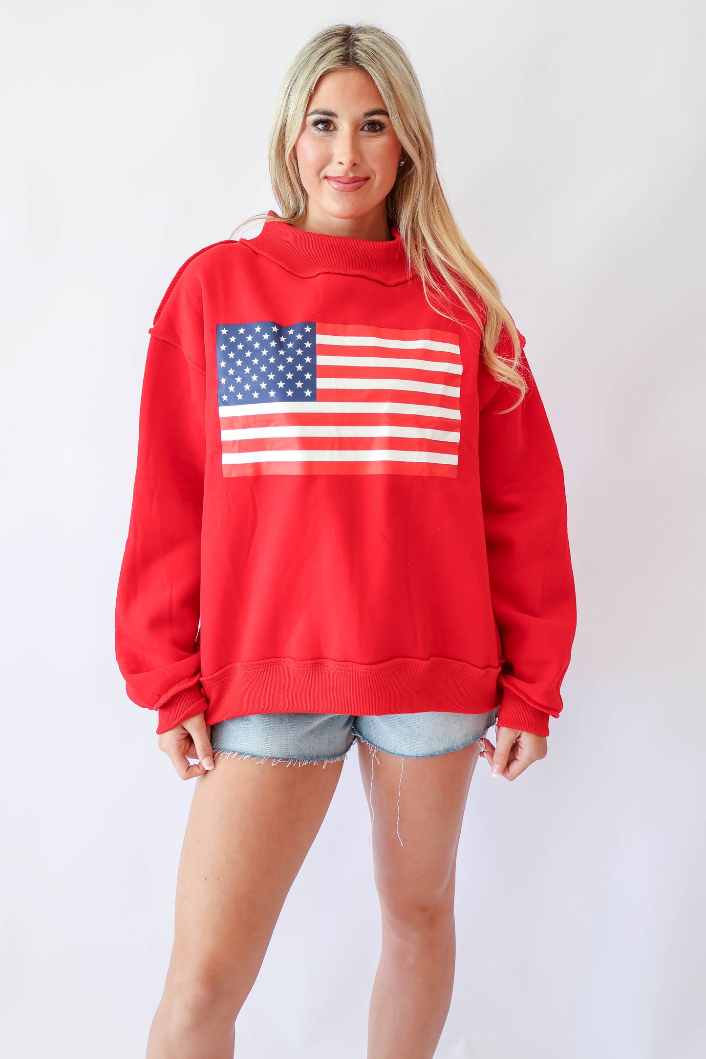 Reversible USA & Flag Mockneck