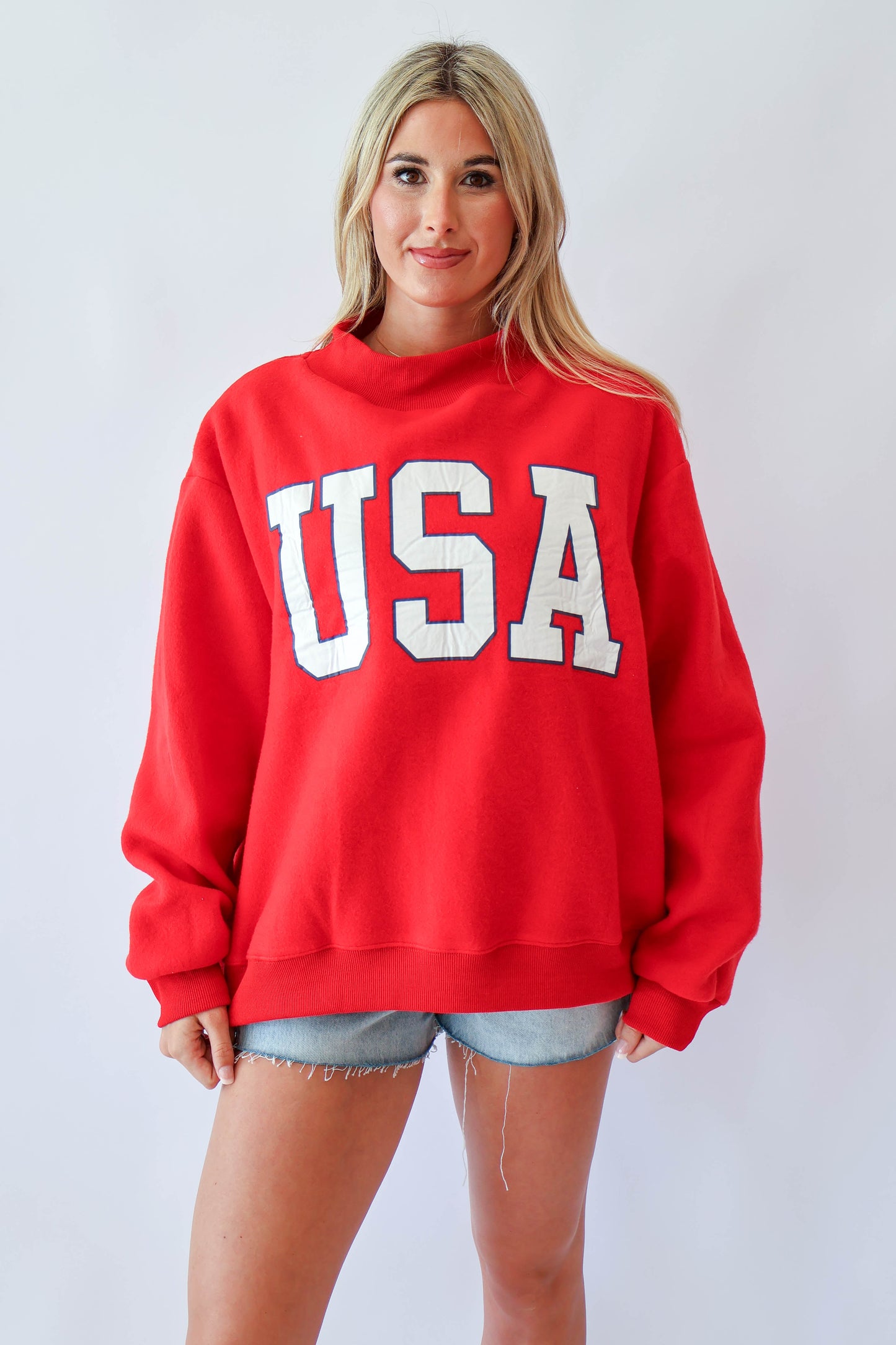 Reversible USA & Flag Mockneck