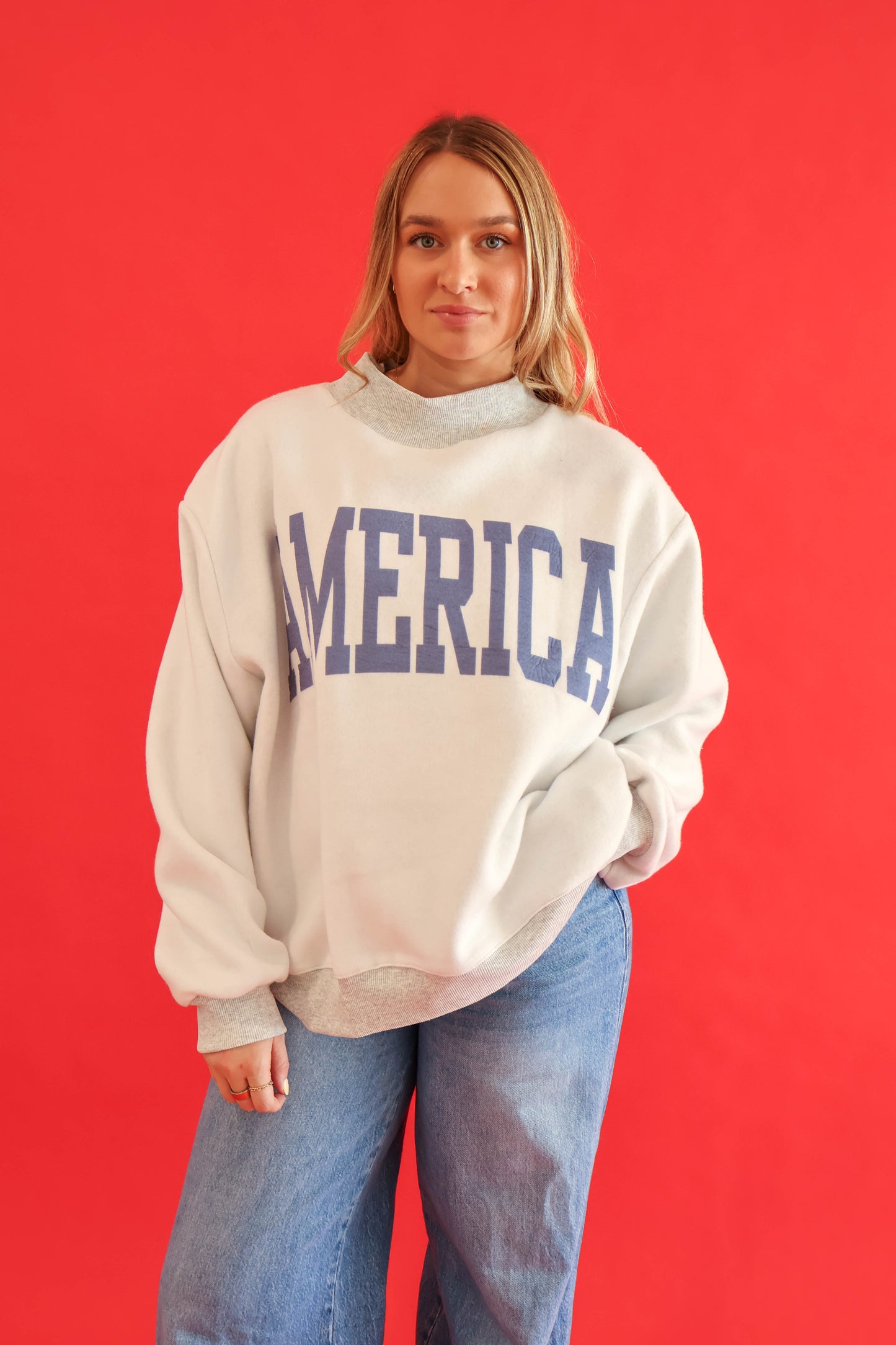 Reversible USA Mockneck
