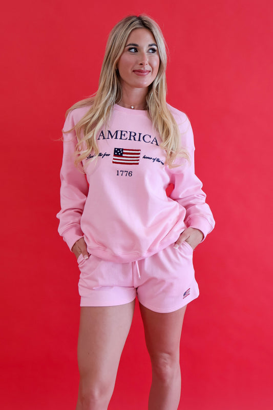 Pretty in Patriot Top