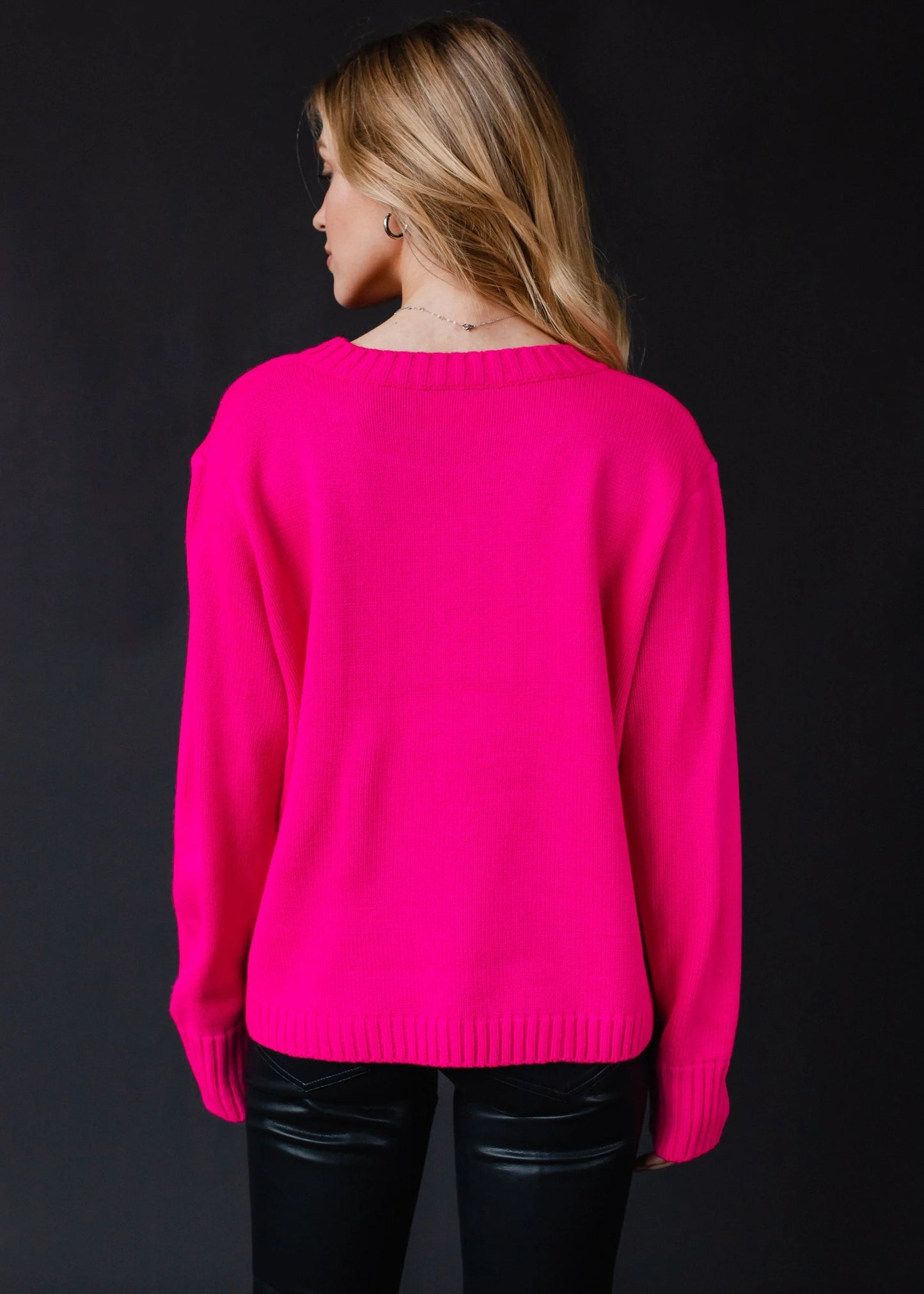 Ski Sweater - Bright Pink