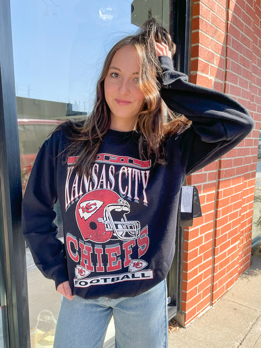 Kansas City Chiefs Helmet Crewneck