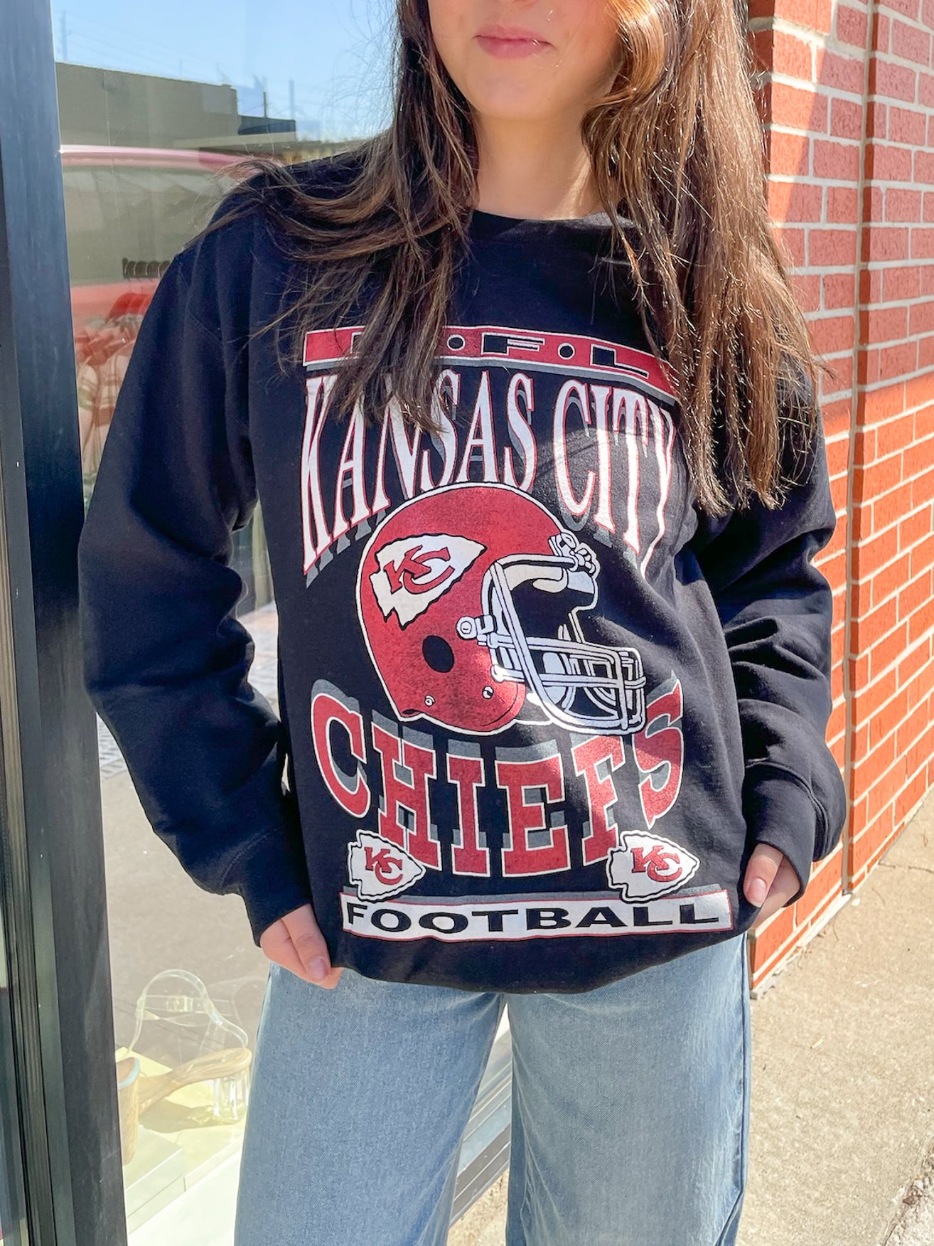 Kansas City Chiefs Helmet Crewneck