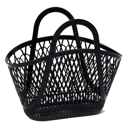 Black jelly basket bag