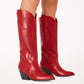Red With Black Stitching Cowboy Boot
