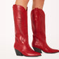 Red With Black Stitching Cowboy Boot
