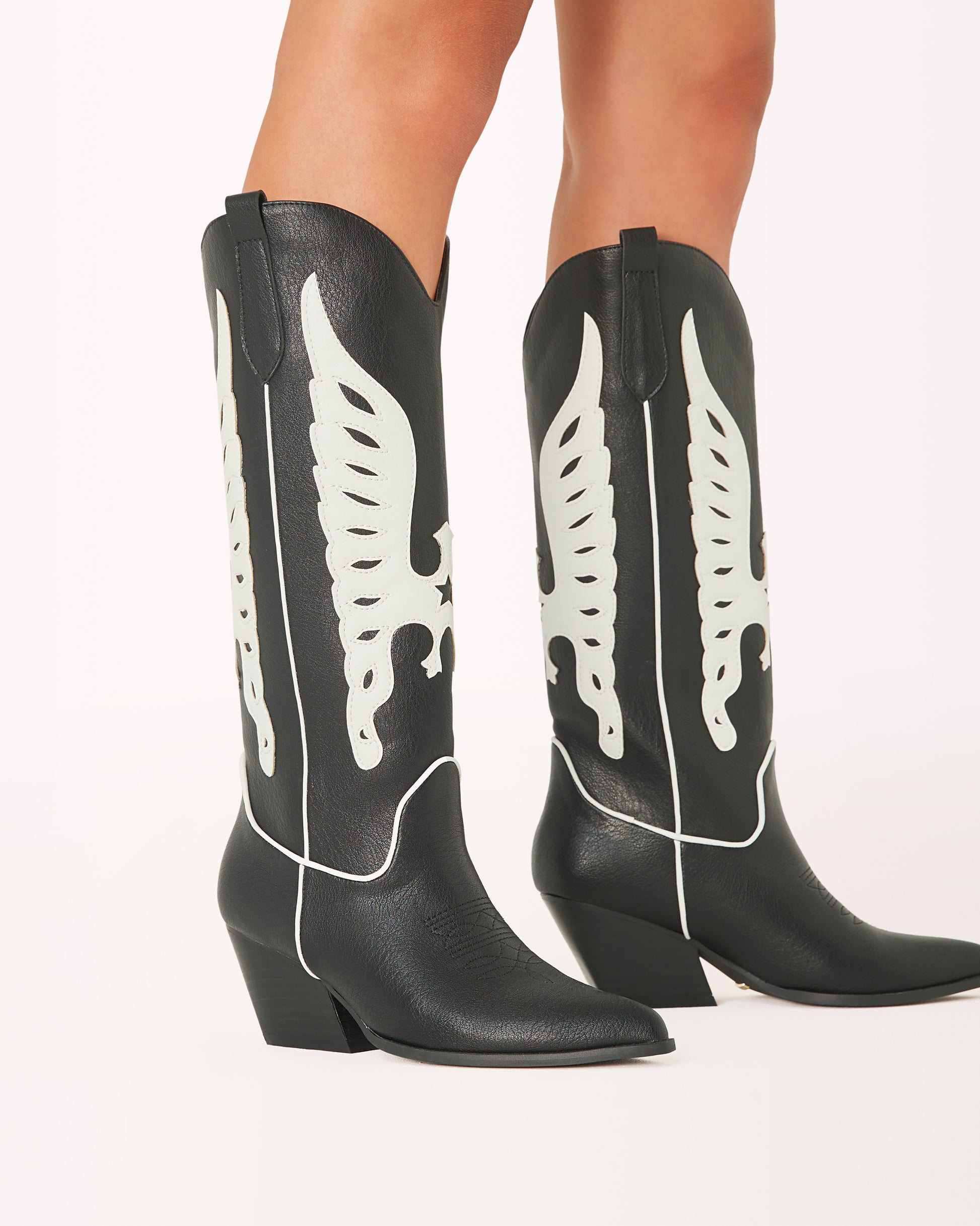 Black and White Cowboy Boot