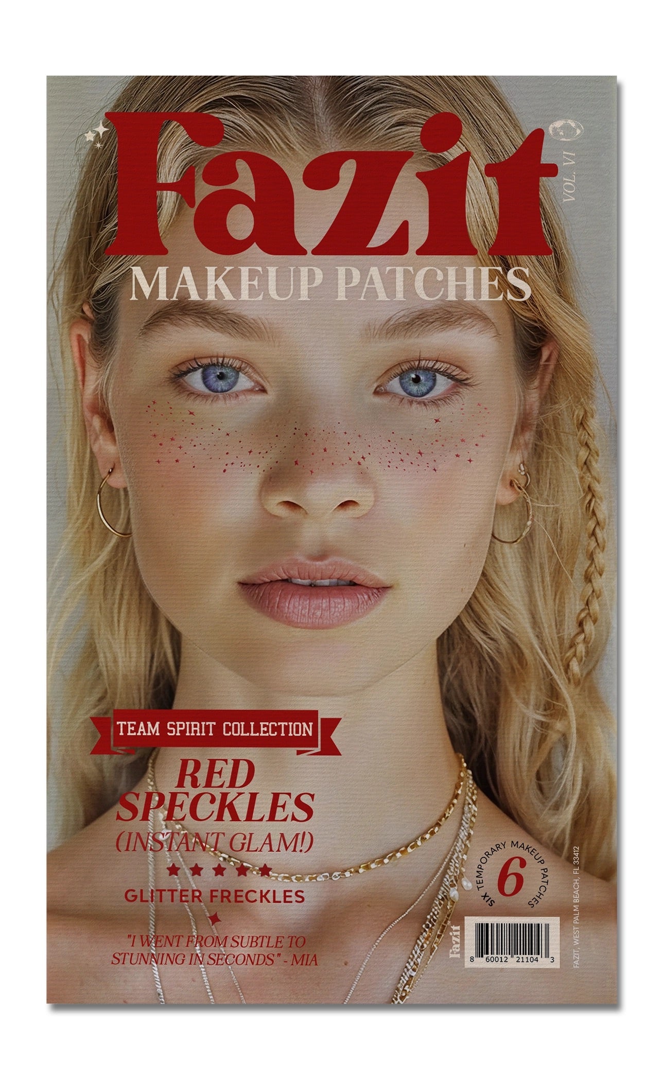 Glitter Freckles - Red