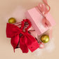 Holiday Satin & Rhinestone Bow Scrunchie