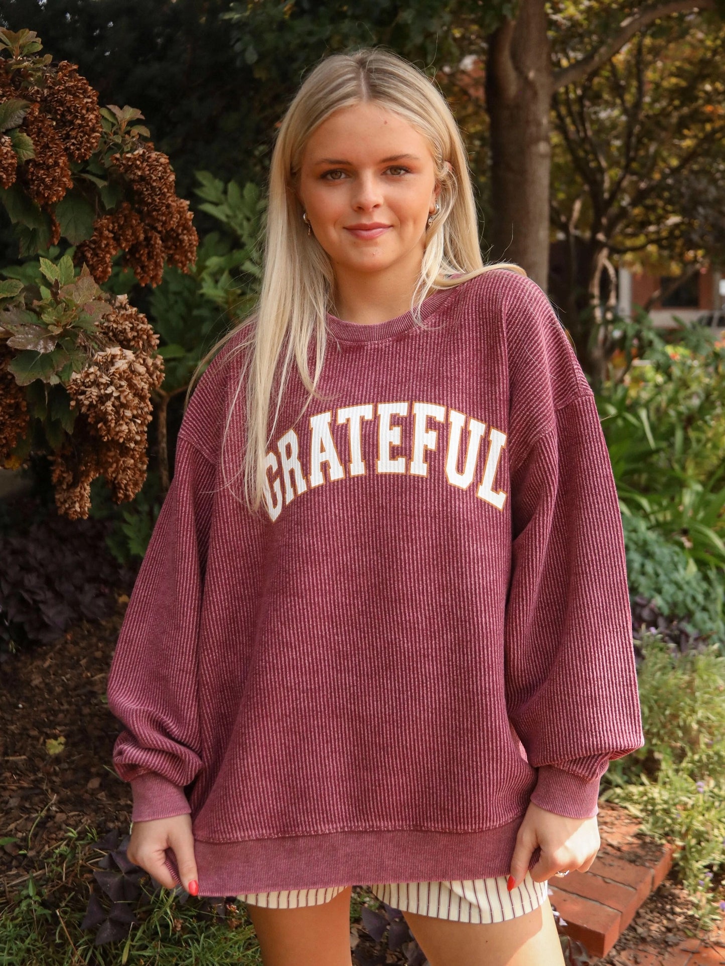 Grateful Corded Sweatshirt