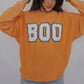 Orange Corded Sweatshirt With Boo