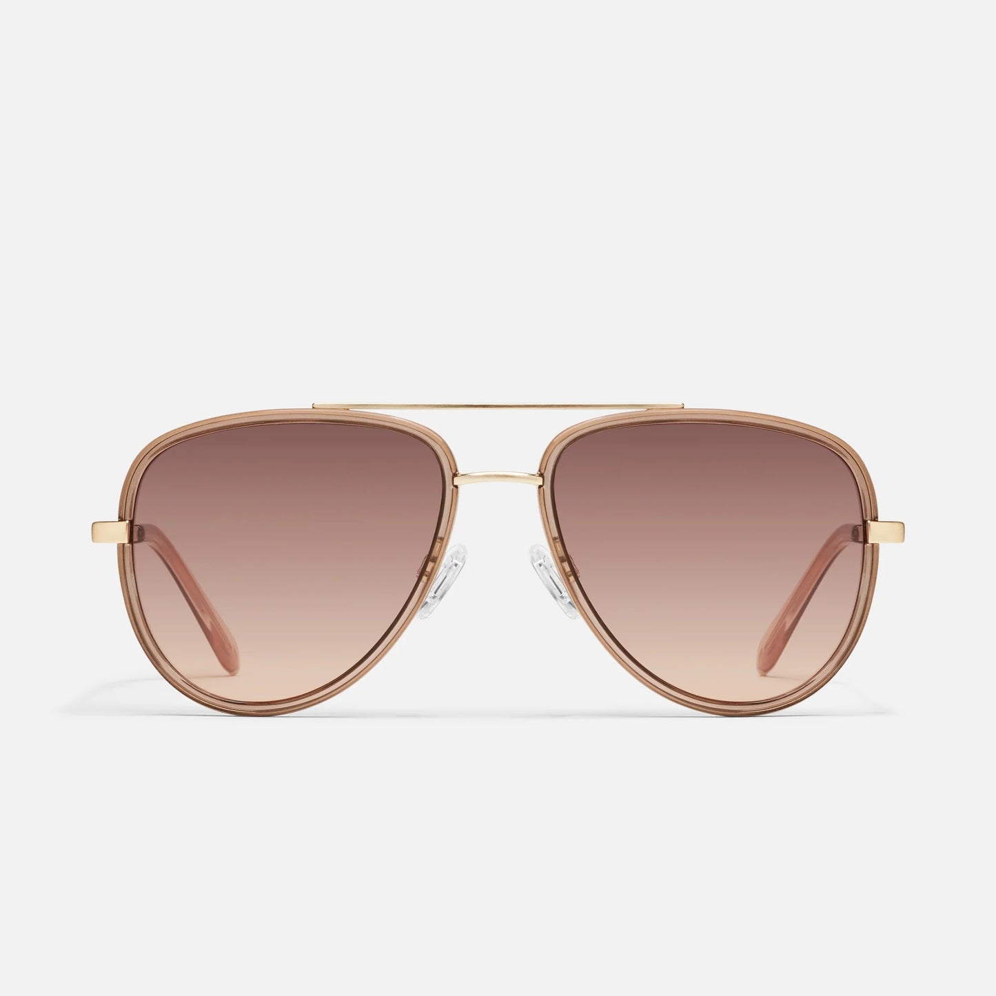 QUAY SUNGLASSES - All In Medium Doe Frame / Brown Lens
