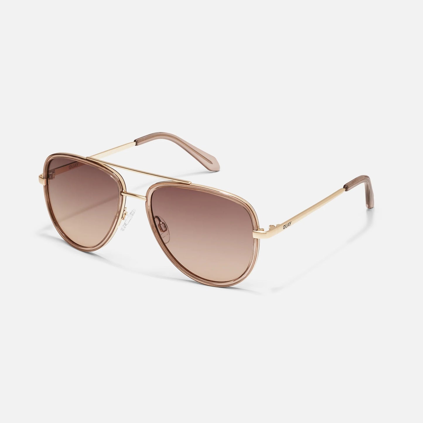 QUAY SUNGLASSES - All In Medium Doe Frame / Brown Lens