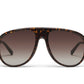 QUAY SUNGLASSES - Chart Topper - Dark Tort Frame / Brown Lens