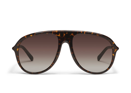 QUAY SUNGLASSES - Chart Topper - Dark Tort Frame / Brown Lens