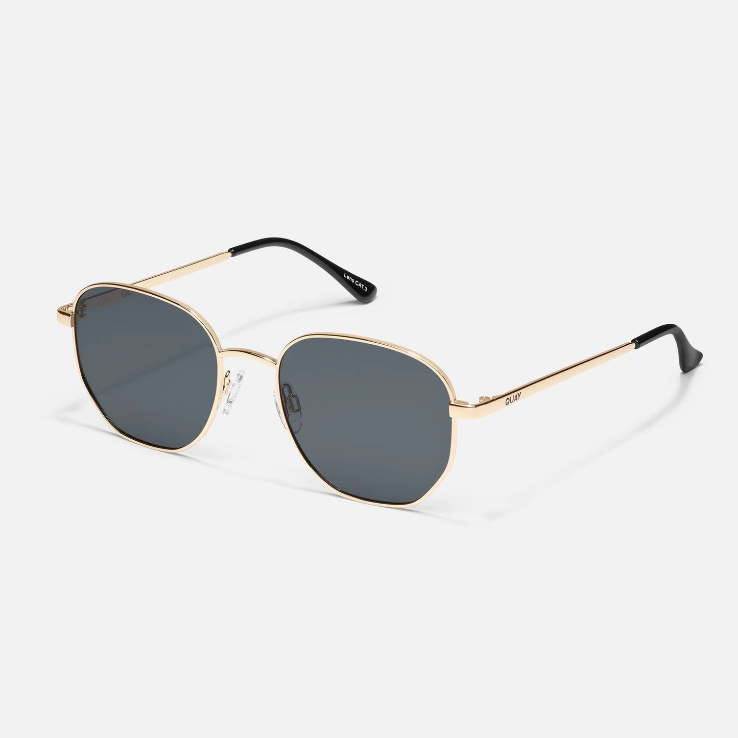 QUAY SUNGLASSES - Big Time - Gold/Smoke
