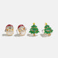 Spruced Up Santa Earring Set