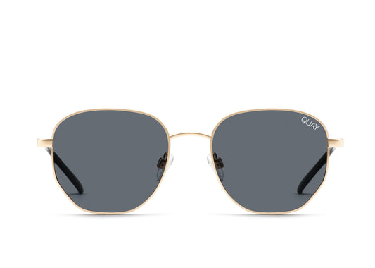 QUAY SUNGLASSES - Big Time - Gold/Smoke
