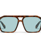 QUAY SUNGLASSES - Soundcheck - Amber Tort Frame / Aqua Lens